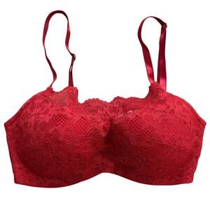 Elegant Red Lace Bra